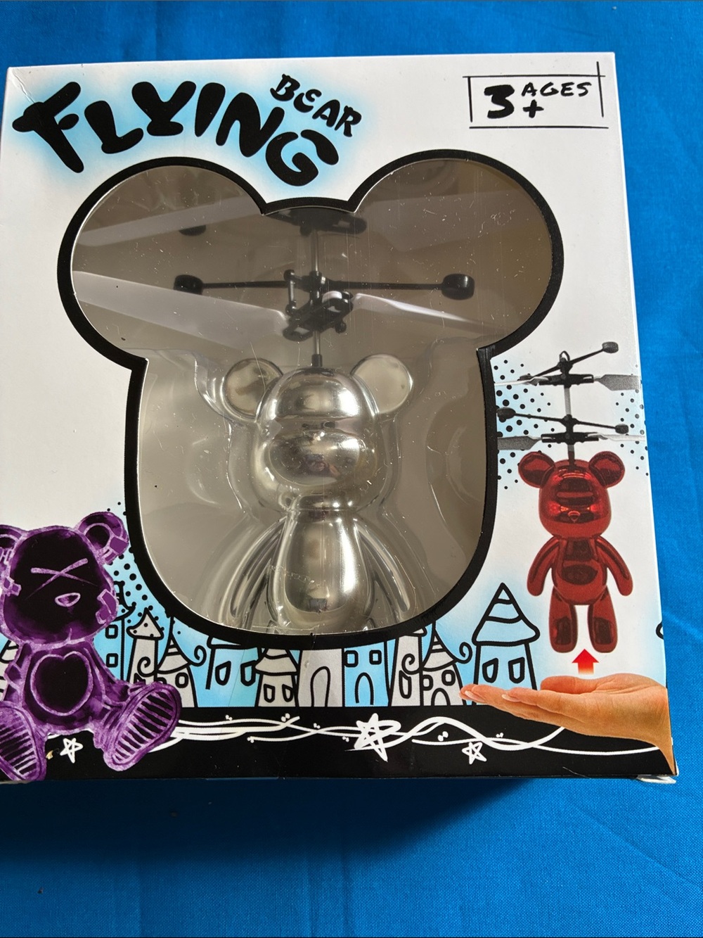 Flying Bear Hover Toy - Silver